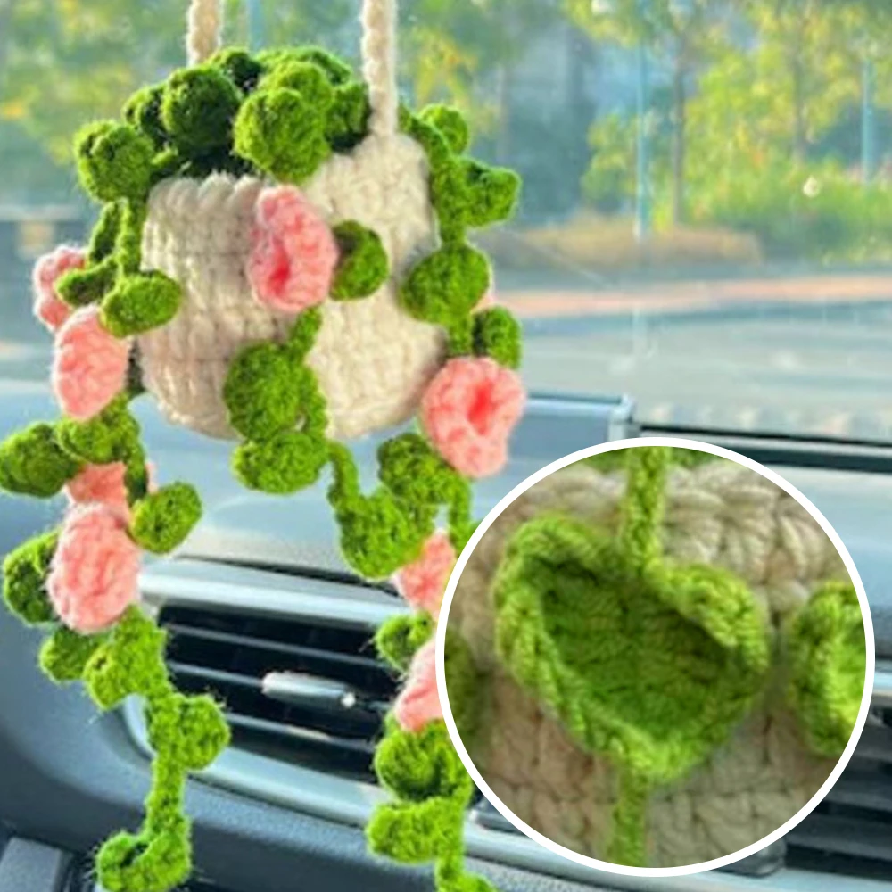 

Украшения ручной работы, вязаные крючком, автомобильные растения, суккуленты, украшения, интерьерные растения, милый подарок для женщин