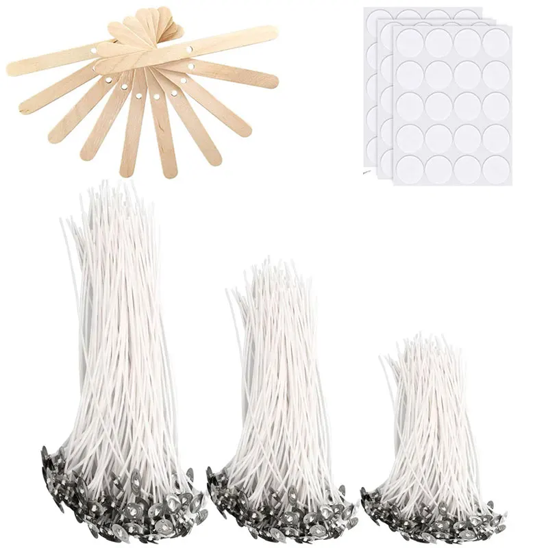 

9/15/20cm Smokeless Wax Pure Cotton Core 100Pcs Candle Wicks for DIY Candle Making Pre-Waxed Wicks Handmade Candle Making Tools