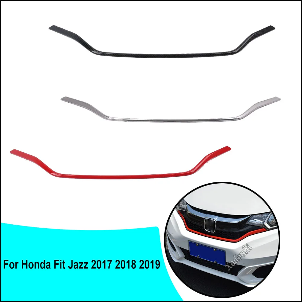 For Honda Fit Jazz 2017 2018 2019 Car Cover Bumper Protection Front Head Racing Bar Grid Grill Grille Edge Frame Trim - Grills - AliExpress