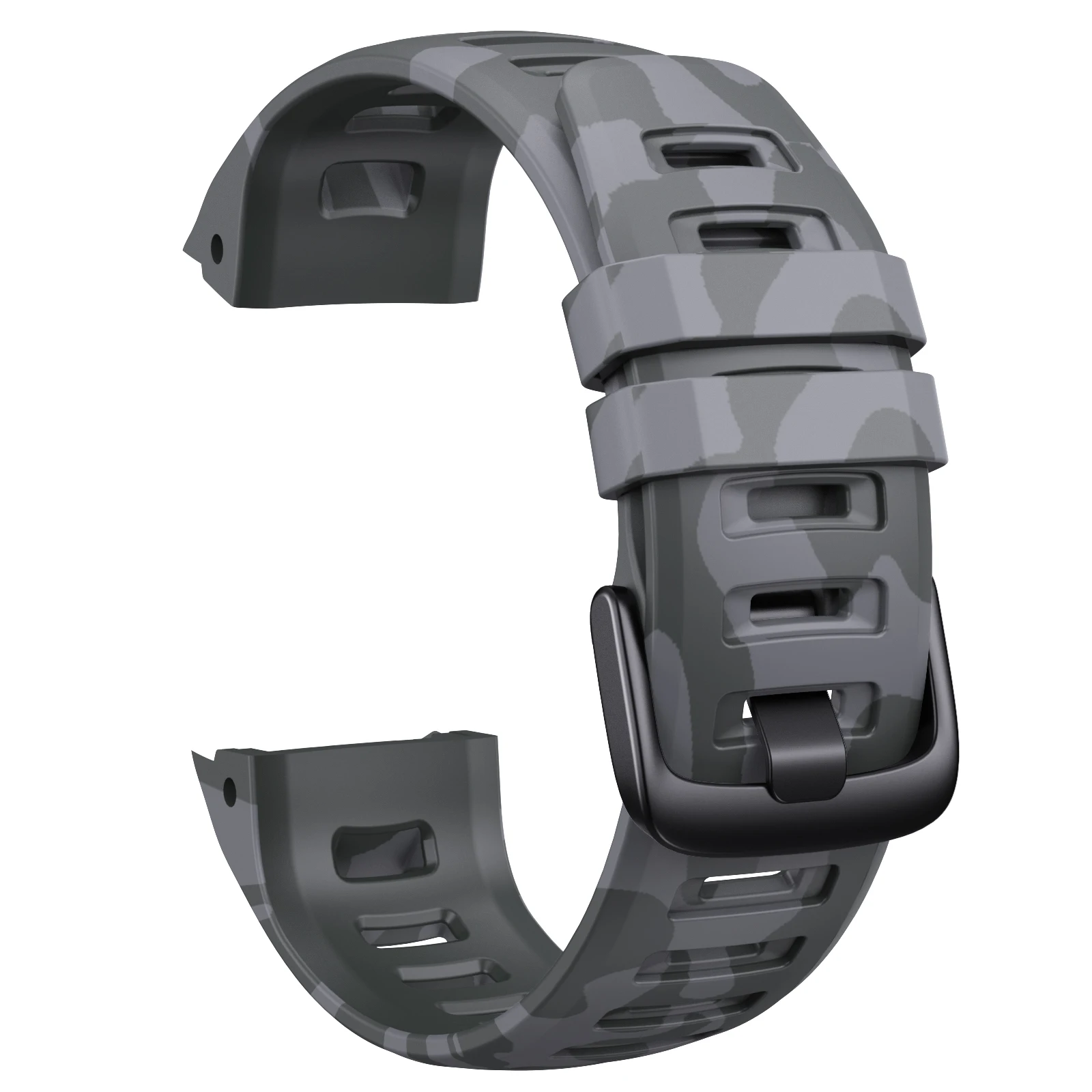 Camouflage Silicone Watch Strap - 22mm Adjustable Replacement Wristband