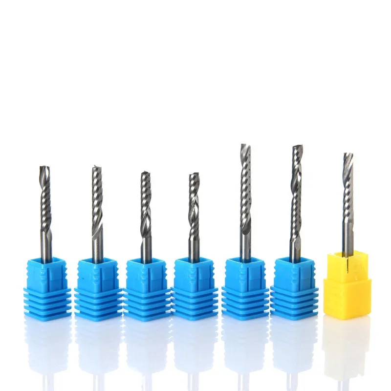 1pc 1 Flute End Mill,CNC machine milling Cutter,Solid carbide woodworking tool,PVC,MDF,Acrylic,wood