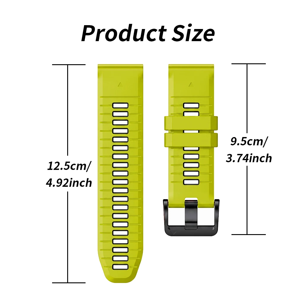 Versatile Sport Silicone Strap - QuickFit Design, 22mm & 26mm Options