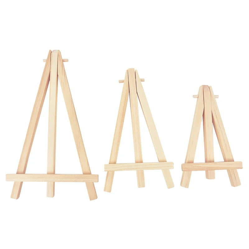 5Pcs Holz Mini Staffelei Rahmen Hochzeit Tisch Anzahl Karte Stand Foto Display Halter Kinder Malerei Handwerk Künstler Liefert Hause decor – Detail 11