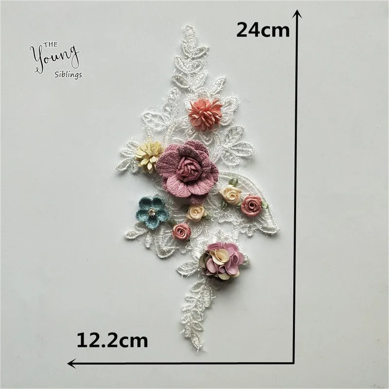 3D Flower Lace Collar DIY Embroidery Applique Neckline Sewing Fabric Decoration Clothing Accessories Scrapbooking lace fabric lace garment accessories lace sewing supplies lace decoration lace accessories lace sewing accessories clothing accessories
