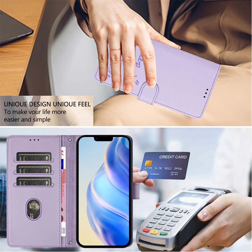 Custodia A Portafoglio In Pelle PU Per Honor X6C, Antiurto Con Slot Carte E Supporto Magnetico, Copertina Pieghevole