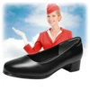 Comfort Middle Heel Genuine Cowhide Shoes For Waiter Airline Stewardess Crew Shopping Trainman Attendant Office Worker 4