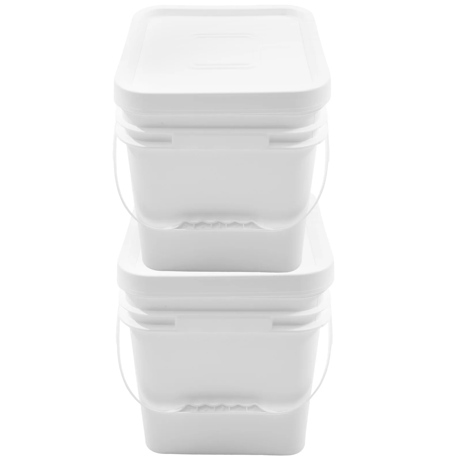 

2 PCS Storage Bucket with Lid Container for Flour Ingredients Pet Food Containers Pp Reuseable