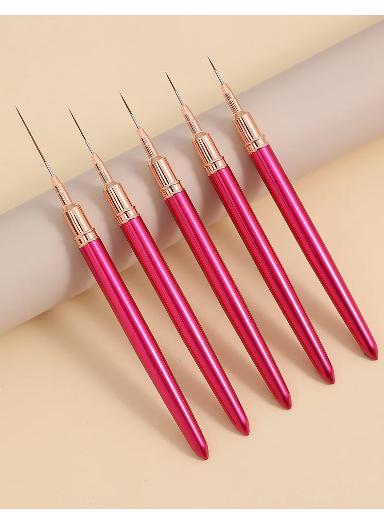7/9/11/15/25MM Nail Liner Brush Handle Nail Art Pen Brush Drawing Lines Stripe Painting Flower Pen Manicure Tools Art 1PC nail art brushes