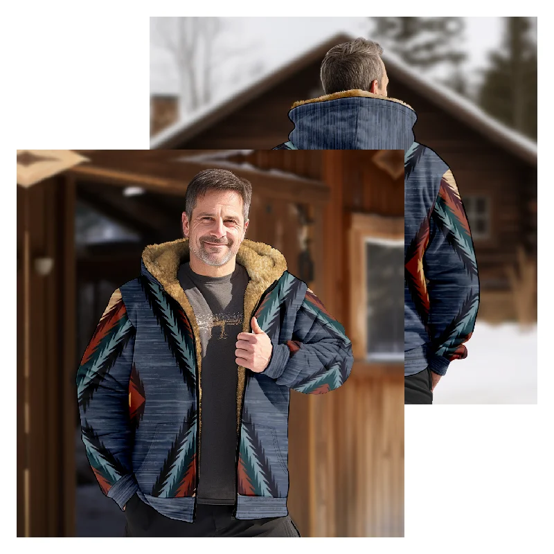 New Plaid Cotton Coat Hooded Sweater Casual Print Long Sleeve Zipper Sweater Thick Cotton Coat Winter a02