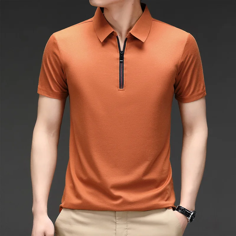 MLSHP Brand High Quality Summer New Arrival Business Casual Short Sleeve  Polo-Shirt Men Clothing Fashion Collar Tops 4XL