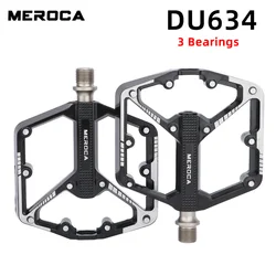 Durable Nonslip Alloy Platform Pedals for Mountain and Road Cycling (DU634)