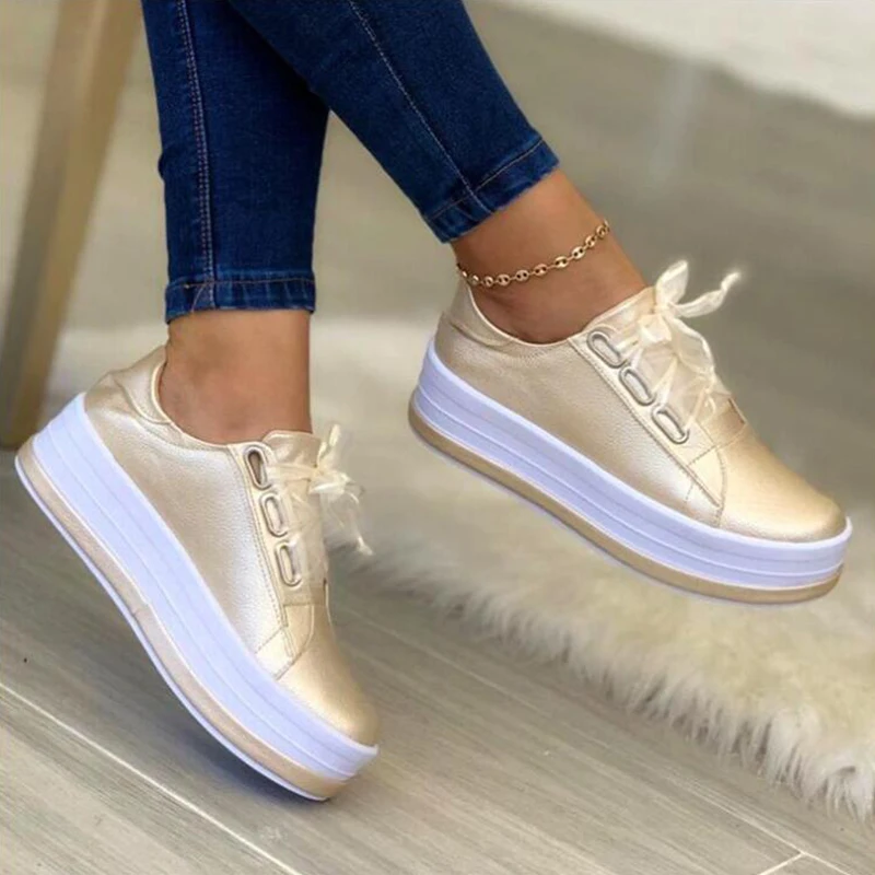 Fashion New Black Female Sneakers Breathable Non-Slip Sports Women Shoes Round Toe Platform Chaussure Footwear Mujer Zapatos