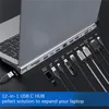 MZX 12 in 1 Docking Station MST USB Hub Type C Multi Multi-hub Concentrator A HDMI-compatible Adapter Dock for Macbook Laptop 4