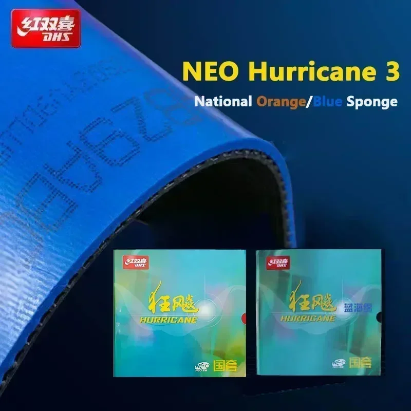 Table tennis rubber Original DHS Neo Hurricane 3 National Table Tennis Rubber Orange Sponge Blue Sponge Professional Tacky Ping Pong