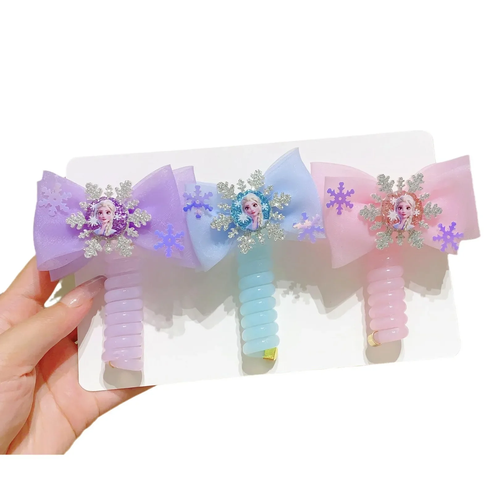 Disney Elsa Phone Line Hair Tie Ponytail Artifact, Simple Headband, Rubber Band Hair Accessory