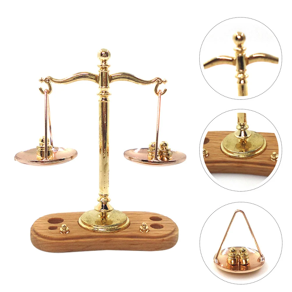 

Accessories Simulation Balance Child Miniature Toys Justice Law Scale Metal Simulated Adorn