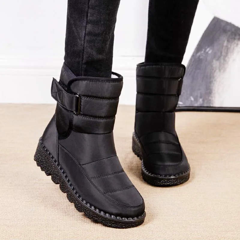 Women Snow Boots Ankle Boots Slip On Platform Boots Ladies Casual Waterproof For Winter