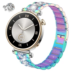 Elegant Diamond Bracelet - Women's Luxury Metal Strap for Huawei 4-4Pro-3-3Pro (Colorful)
