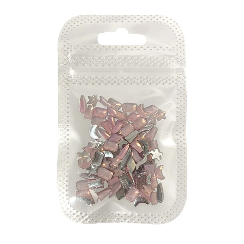 100PCS 미니 플랫 백 네일 아트 장식 라인 석 크리스탈 오팔 스톤 액세서리 매니큐어 장식 손톱 용품 재료