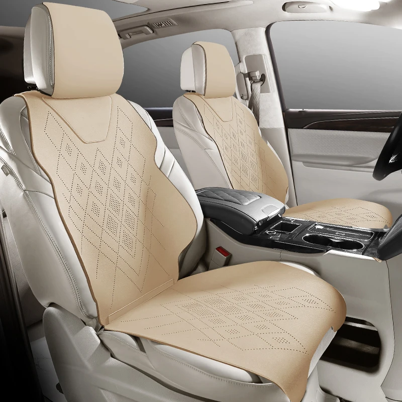 Universal Fit Car Accessories Suede Saddle Seat Cushion Pad Half Covered Only 7 Seats for 90% Sedan SUV Universal Set Cover