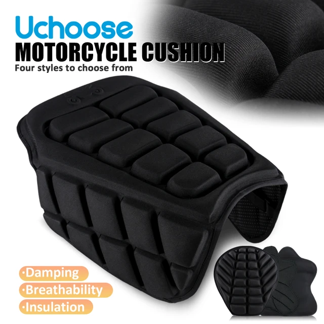 Motorcycle Comfort Gel Seat Cushion Pillow Pad Pressure Relief Cover  Breathable