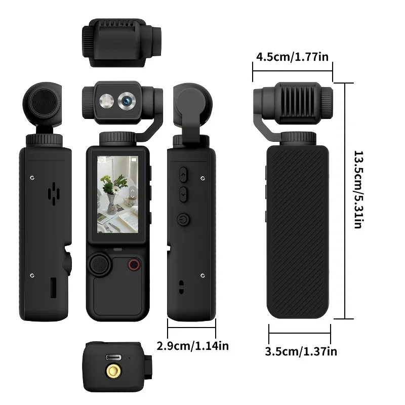 Caméra sport 4K 1080P WiFi étanche avec écran LCD 2.0" rotation 180°
