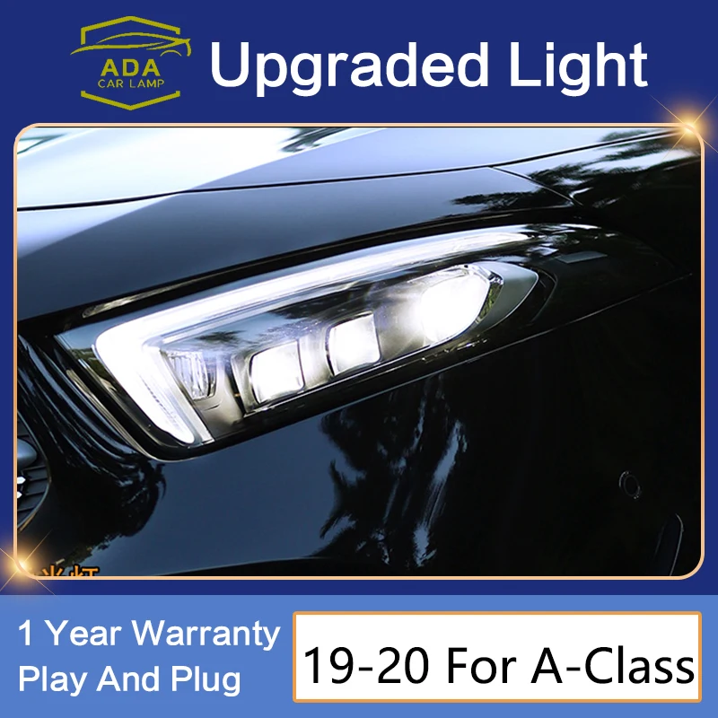 

For Benz W177 A180 Headlights 2019-2020 A200 A220 DRL Day Running Light LED Bi Xenon Bulb Fog Lights Car Accessory Head Lamp