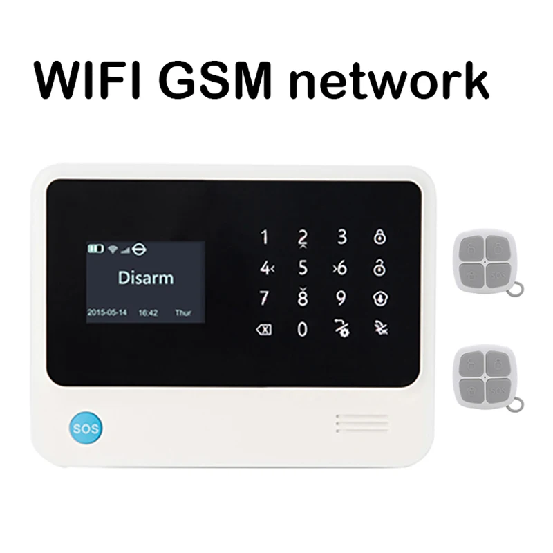 

Golden G90B Plus WIFI GSM Alarm Host APP Remote Control Supprt French English Spanish Russian Dutch with 2pcs Remote Controller