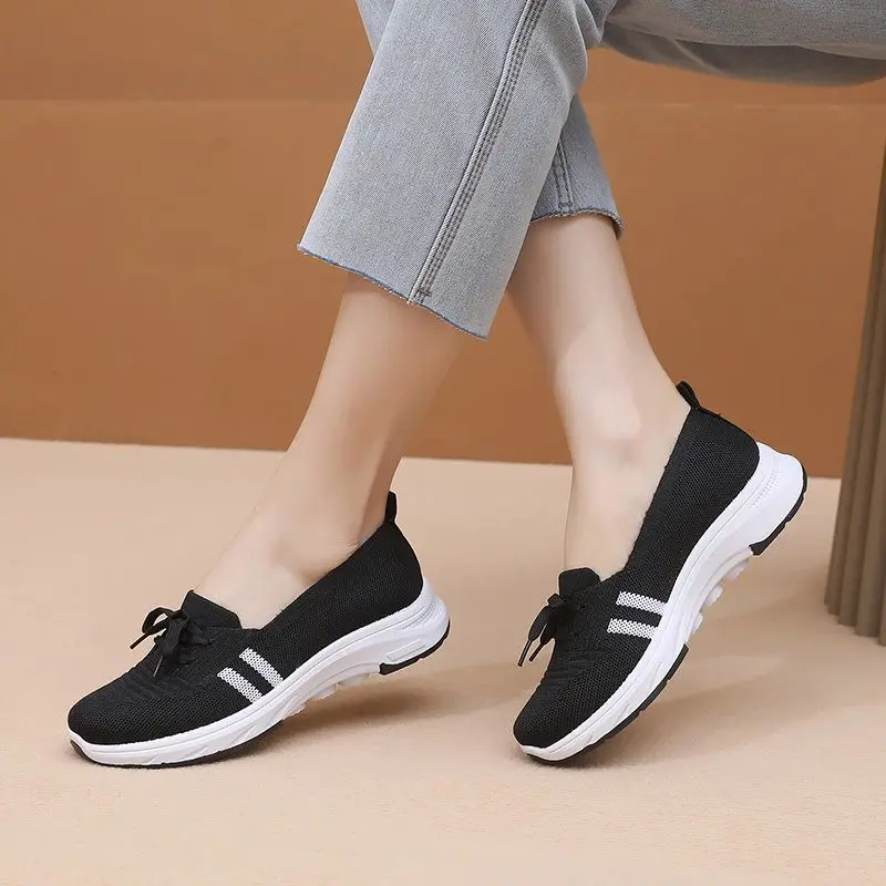 Autumn Lace Up Breathable Woman Footwear Comfortable and Elegant Casual Sneakers Aesthetic Light Walking Shoes for Ladies