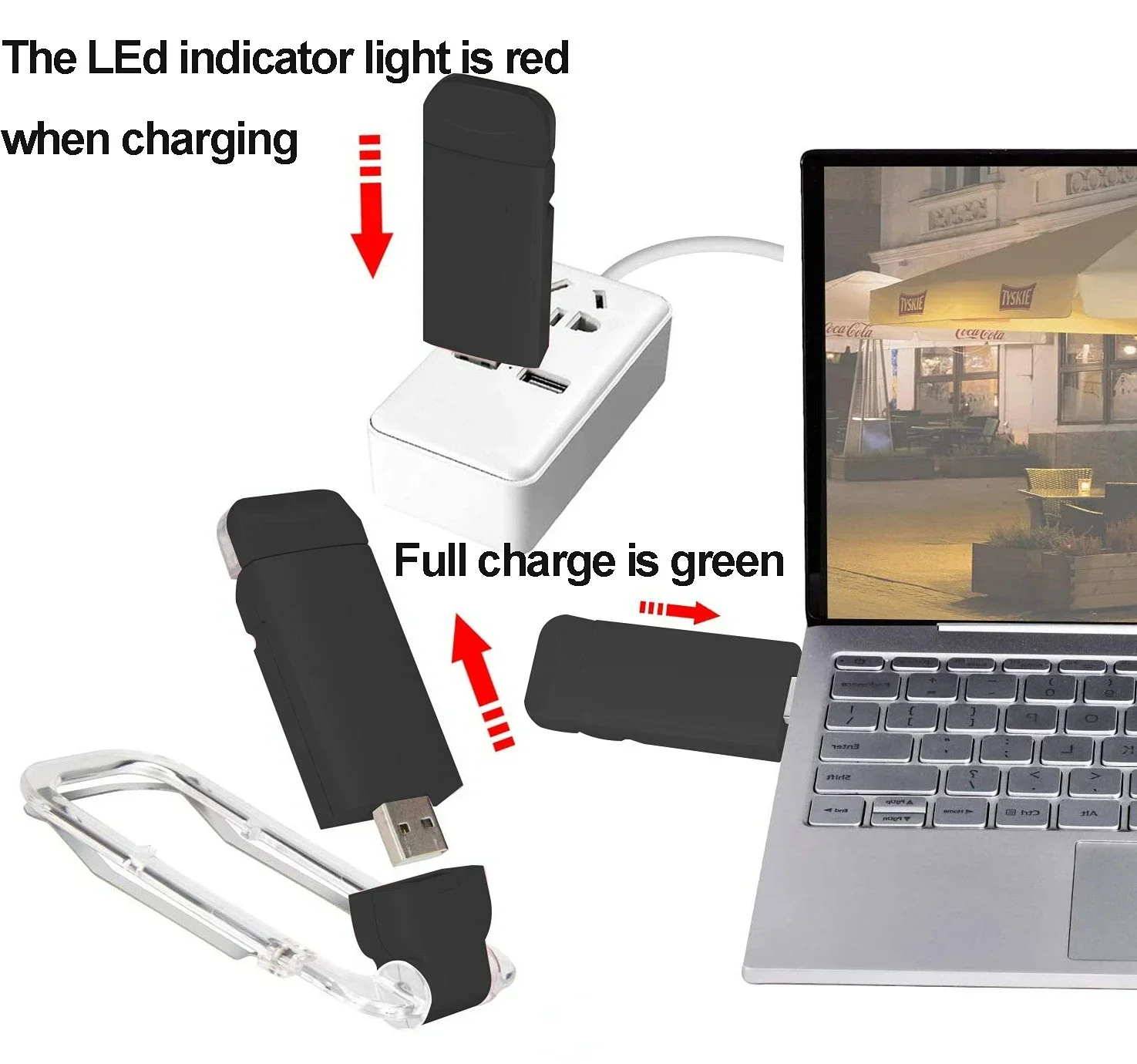 Description Picture 3 of itemLED USB Rechargeable Book Reading Light Brightness Adjustable Eye Protection Clip Book Light Portable Bookmark Read Light