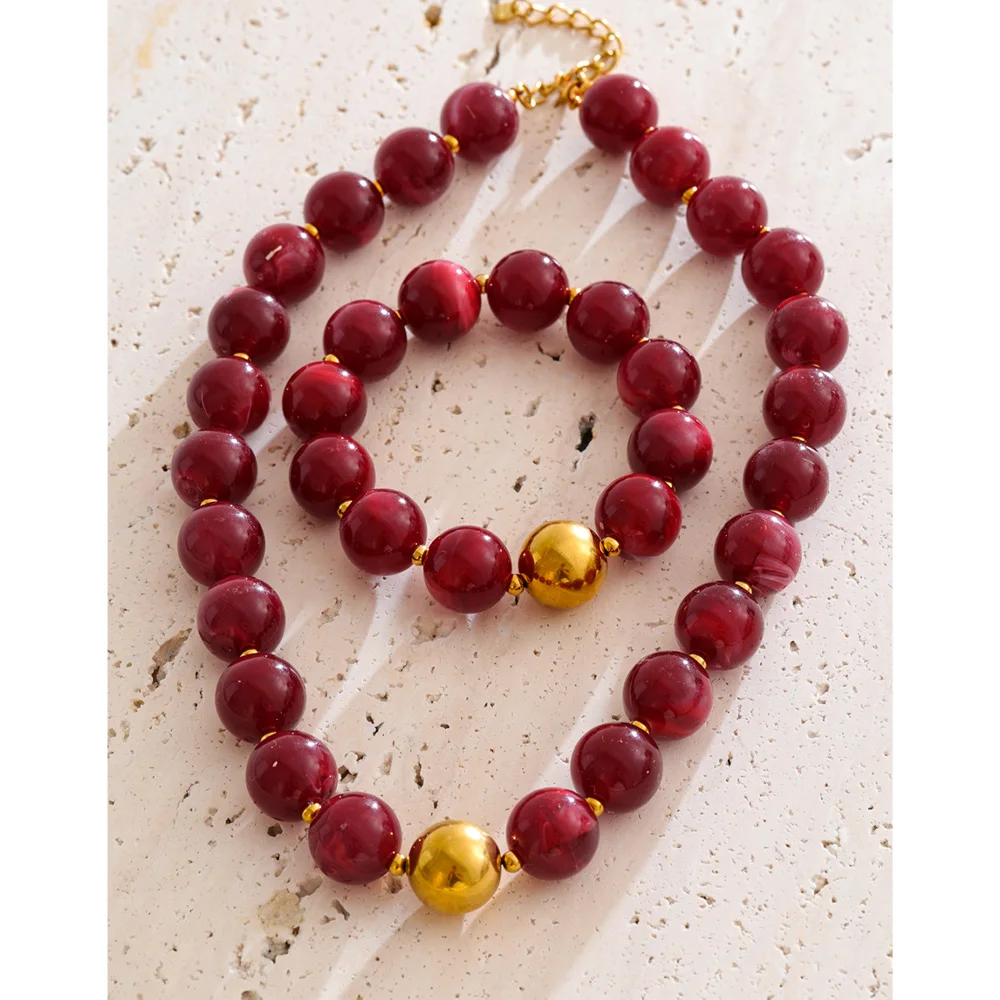 Yhpup Daily Jewelry Trendy Stainless Steel Necklace