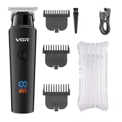 Professional Cordless Hair Trimmer with LED Display and Rechargeable Functionality (V-937 without box)
