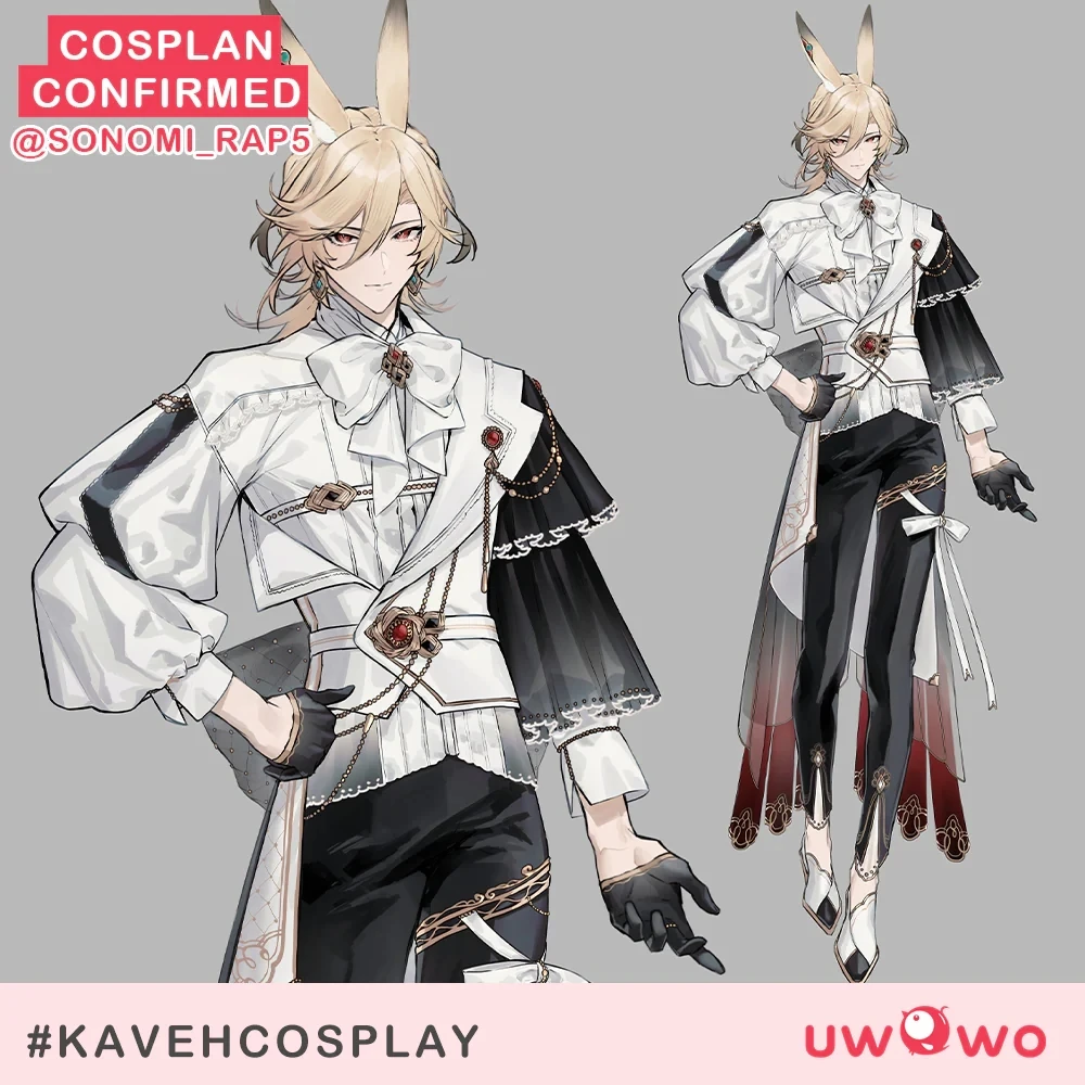 

【Confirmed】$1 Deposit = $8 Coupon Genshin Impact Fanart Kaveh Fairytale Suit Bunny Cosplay Costume