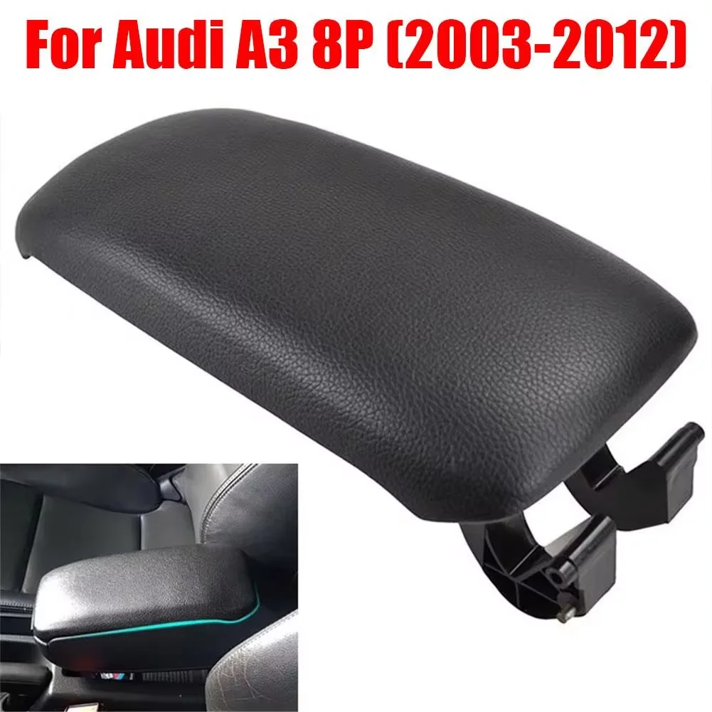 1Pc Black Center Console Armrest Lid Cover 8P0864245P8E1 for AUDI A3 8P 03-12 Auto Seat Storage Box Lid Cover Interior Accessory