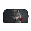 Winter White Wolf Wallets Howling Snow Wolf Coin Money Bag Credit Card Holder Long Wallet Earphone Storage Bag Phone Pouch Gift 6