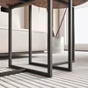Round Coffee Table Set of 2 End Tables for Living Room,Black Small Coffee Table Living Room 5