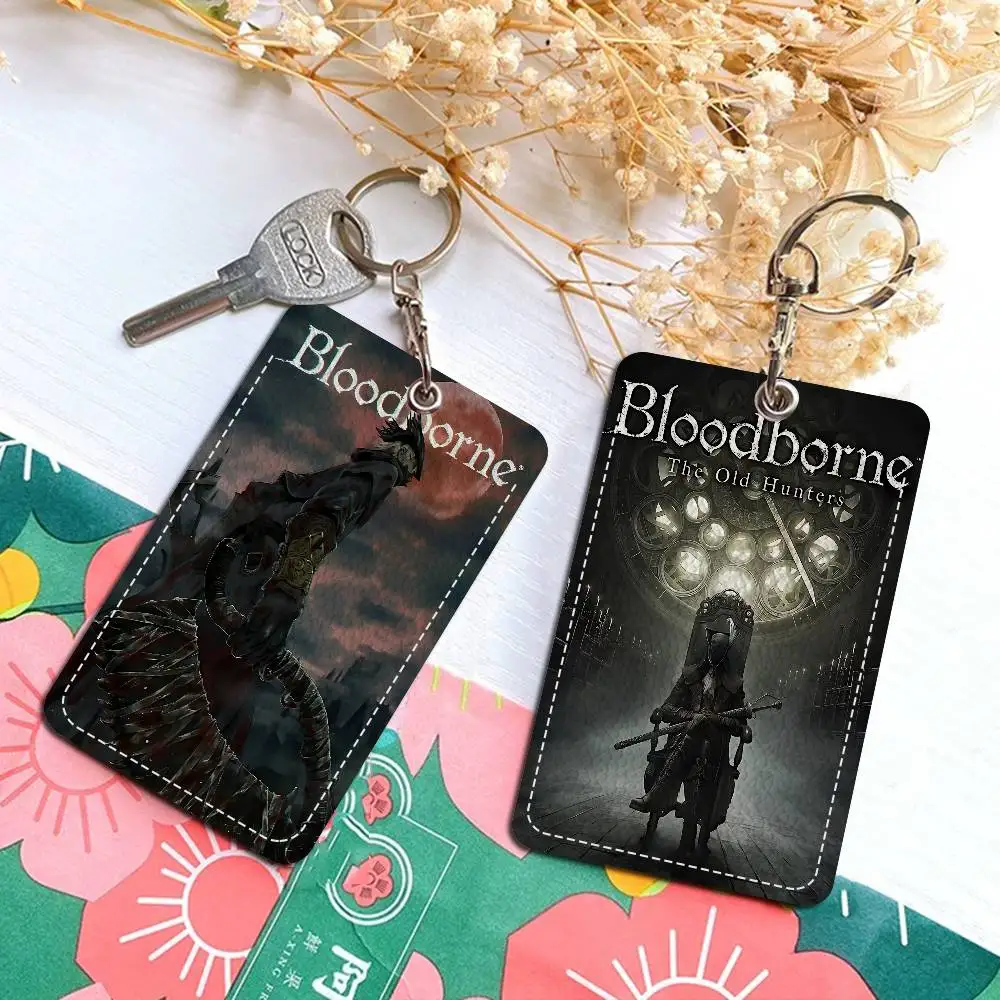 B-Bloodborne 사무용품 남녀 신용카드 열쇠고리 학생증 ID 카드 홀더 자격증 홀더 카드