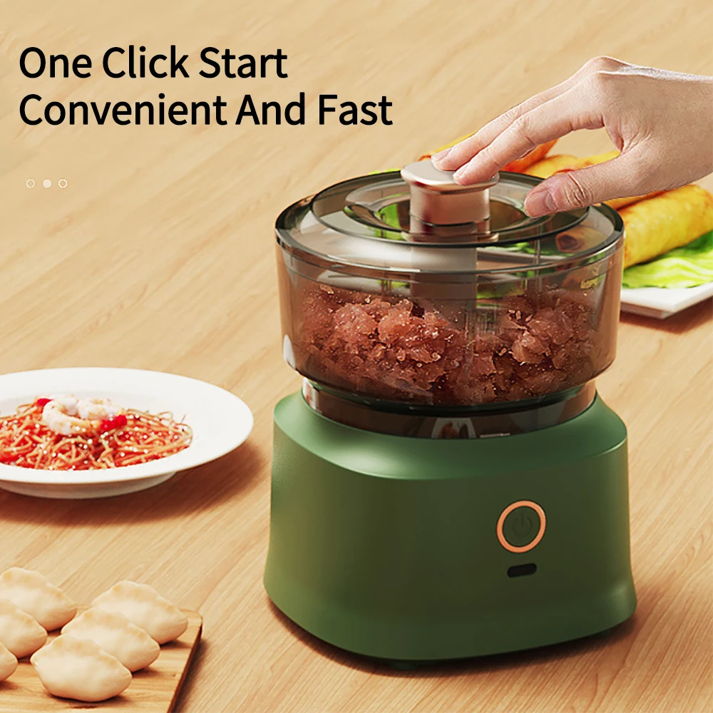 Moedor de Carne Multifuncional Elétrico sem Fio Kitchen Food Shredder Alho Blender Baby Food Máquina de Cozinhar 350ml