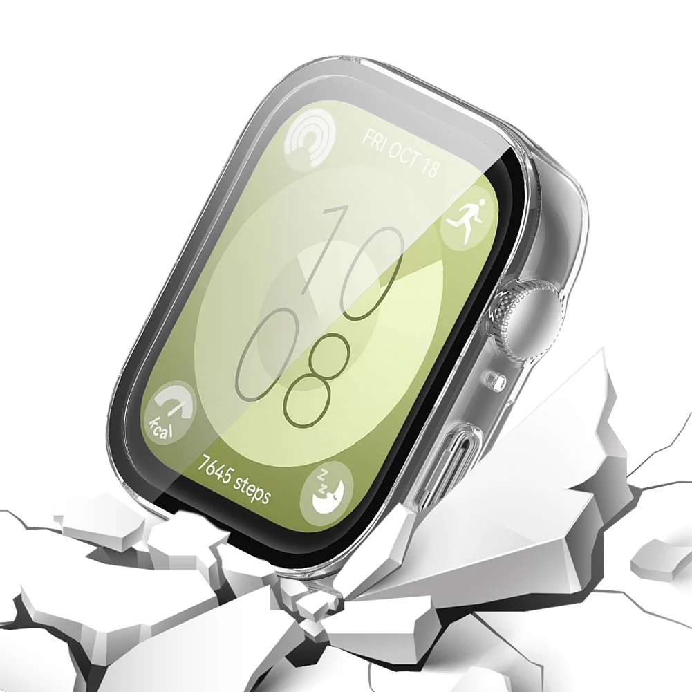 PC Watch Case For Huawei Watch Fit 3 Screen Protector Full Coverage Cover Tempered Glass Case For Huawei Watch Fit 3 Accessories