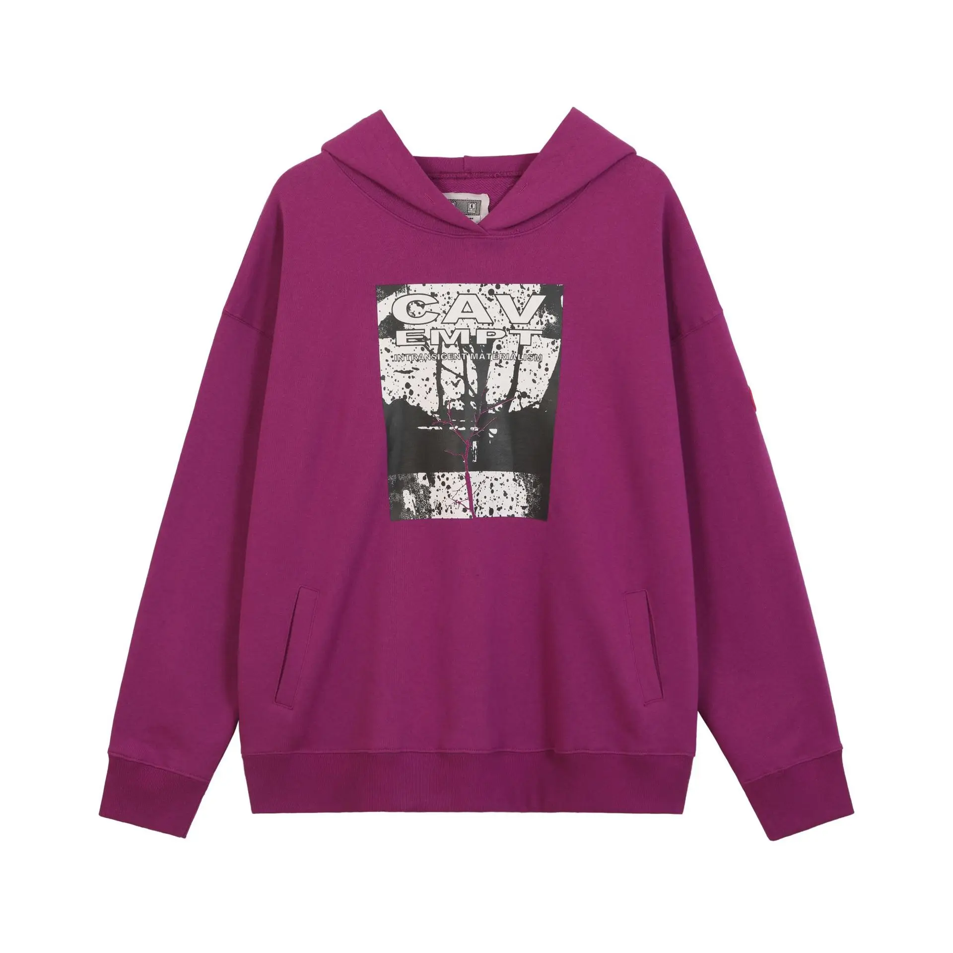 

CAVEMPT C.E Hoodie Men Women 1:1 Black and White Pictorial Print Sweater CAVEMPT C.E Pullover Hoodie