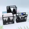 Stainless Steel Christmas Napkin Holder Stand Tissue Dispenser for Home Kitchen Tabletop Decoration Desktop Organizer 1