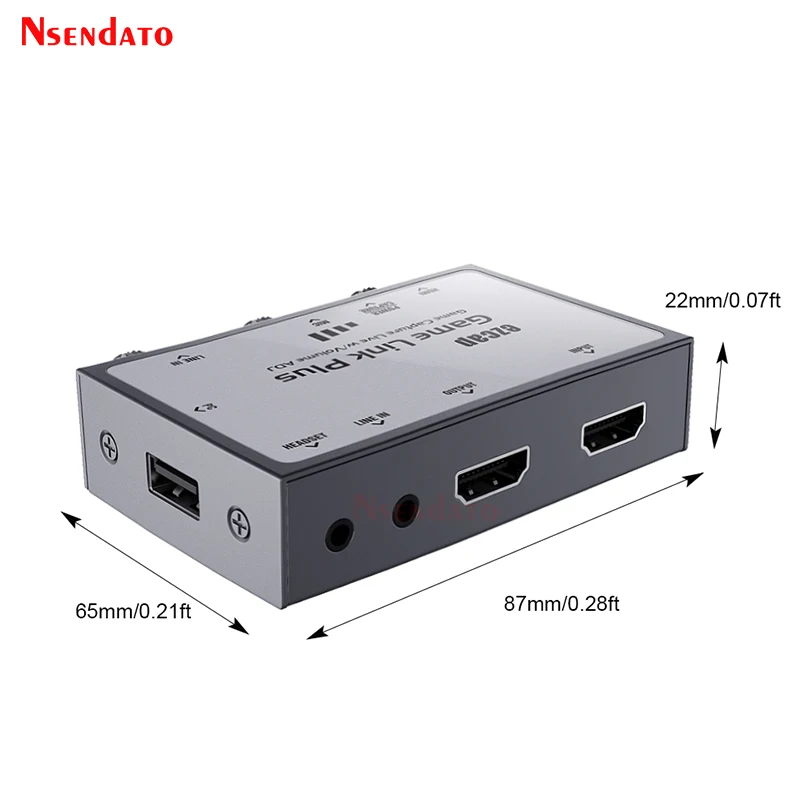 Ezcap312 Game link Pro 4k 60fps HDMI USB Video Capture Card HDMI grabber Recorder Box With loop Mic line For Wirecast Camcorder