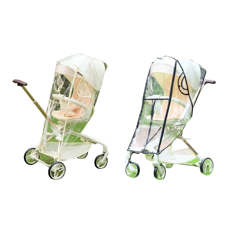 

Baby Stroller Rain Cover Universal Clear Windproof Protections Weather Shield