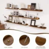 Wood Shelves Living Room Wall Floating Shelves Display Rack Closet&Bathroom Organizer Decoration Wall Shelf For Book /Plants 5