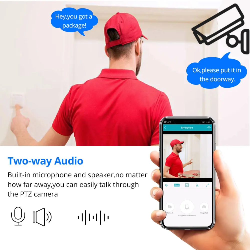 Tuya 5MP 50X 30X Zoom WiFi PTZ Security Camera Auto Tracking Outdoor Smart Life CCTV Surveillance Camera Color Night Vision 3