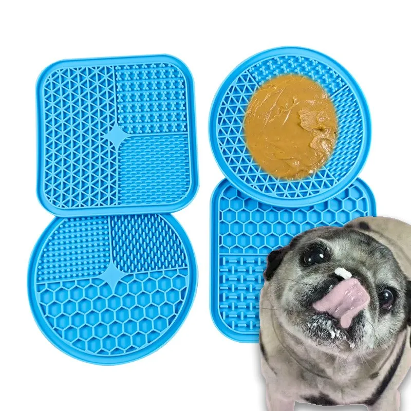 

Pet Slow Food Pad Large Size Dog Cat Supplies Silicone Sucker Licking Pad Non Slip Choking Cat Feeding Mat Tray