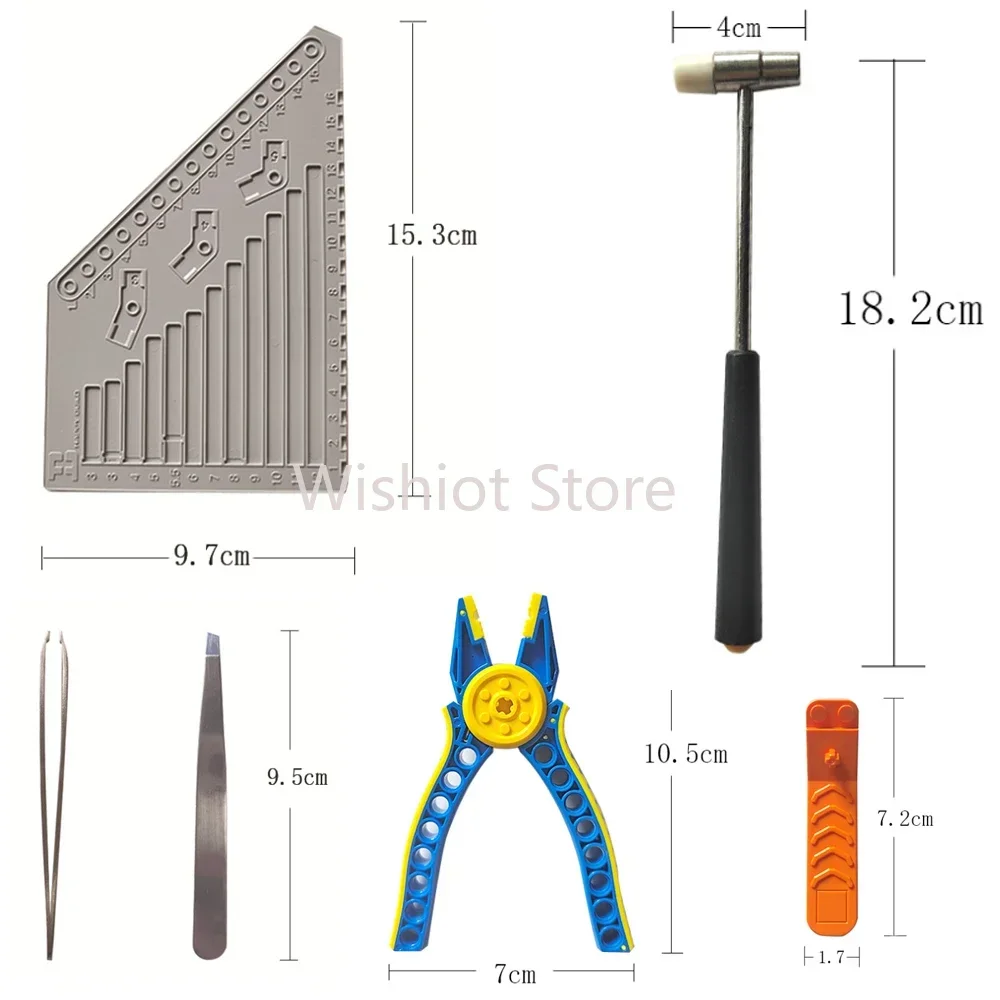 Bausteine, Ziegel-Werkzeugsatz, Trennwerkzeuge, kompatibel mit Legoeds, technischen Teilen, multifunktionale Hammerzange, Pinzette – Detail 13
