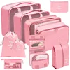 7Pcs Set Travel Organizer Storage Bags Suitcase Packing Cubes Set Cases Portable Luggage Clothes Shoe Tidy Pouch Folding 4