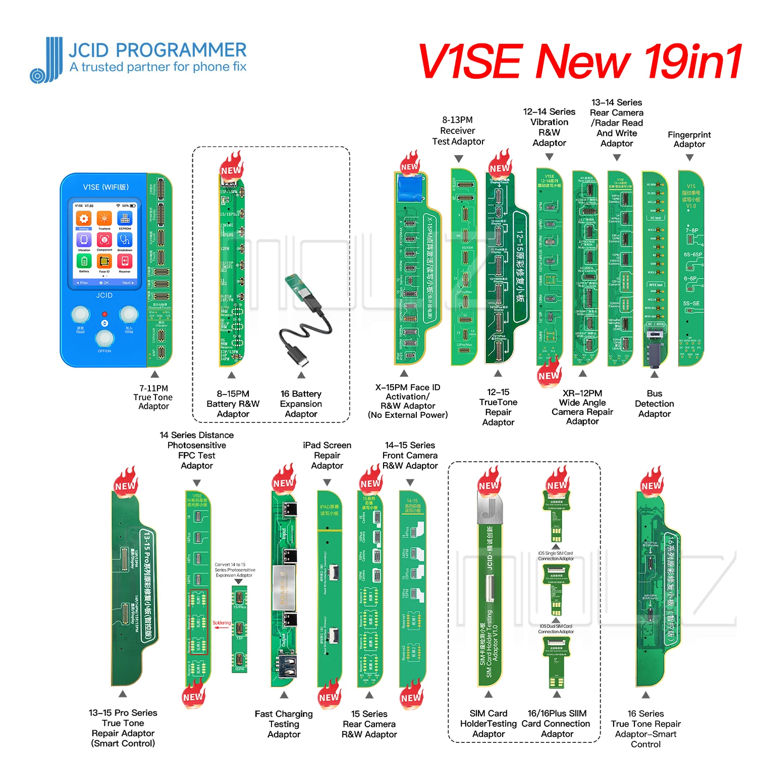 JCID V1S JC V1SE for IPHONE X XS Max 11-16 Pro Max True Tone