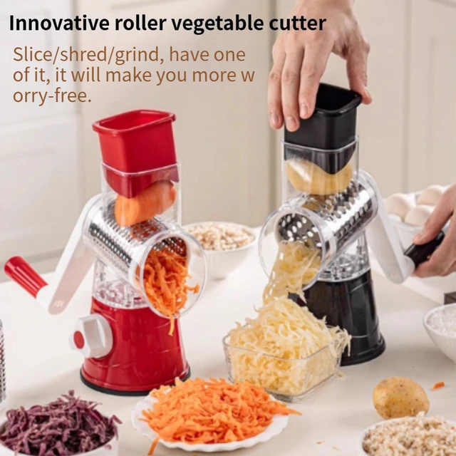Machine de découpe de légumes manuelle 3 en 1, avec 3 rouleaux tranchants, fromage, pommes de terre, ail, accessoires de cuisine, offre spéciale 1